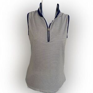 Daily Sport Golf Top - S blue white , nylon spandex